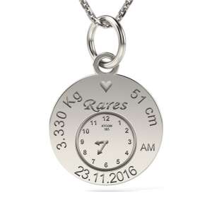 Ezüst Születésnapi Medál Nyaklánc - Személyre Szabható