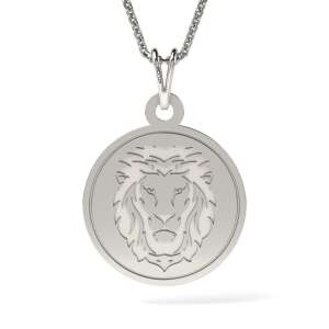 Сребърен висулка с дизайн на лъв, колие Leo - Дамско колие