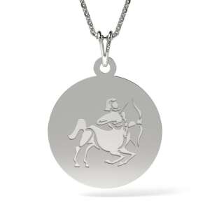 Сребърен колие с висулка Стрелец, сребро 925, бижута със зодиакални знаци - Дамско колие