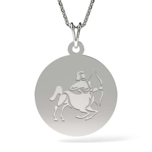 Сребърен колие с висулка Стрелец, сребро 925, бижута със зодиакални знаци