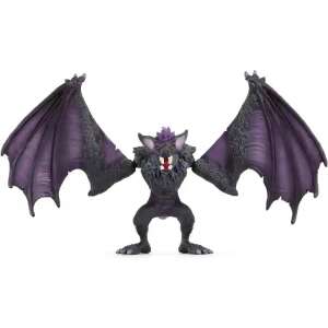 Schleich Eldrador Creatures Shadow Bat figure, black and purple bat with movable wings, collectible toy for kids - Figure