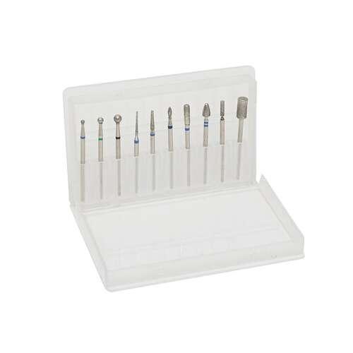 10 darabos köröm csiszolófej készlet, #035, manikűrhöz és pedikűrhöz