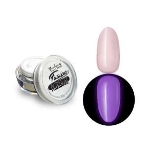 Fusion AcrylGel Luminous 30g #023 Rózsaszín, rózsaszín, sötétben világító akril gél körmökhöz - Műköröm zselé