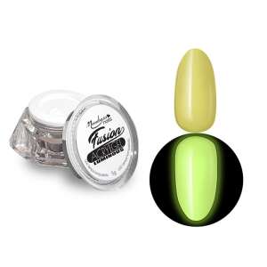 Fusion AcrylGel Luminous 5g #026 Sárga Színes Akrilzselé Körmökhöz, Világít a Sötétben - Műköröm zselé