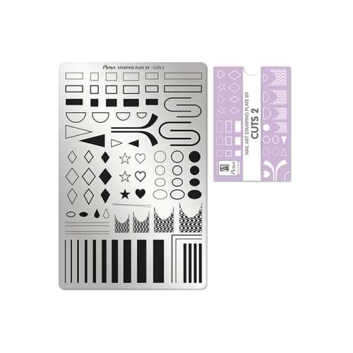 Moyra Körömdíszítő Lemez 89 Cuts 2, geometriai és absztrakt mintákkal a körömdíszítéshez