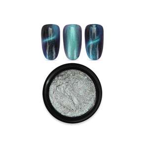 Moyra Magnetic Pigment Powder No. 07 Blue 1g, creates cat eye effect on nails - Nail design