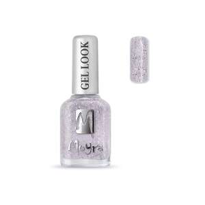 Moyra Gel Look Nail Polish #1011 Maissa, 12ml, Silver Glitter - Nail polish
