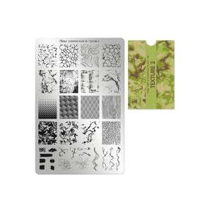 Moyra körömdíszítő lemez 98 Texture 2, több mint 160 mintával - Moyra