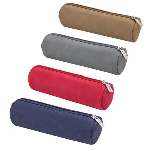 Herlitz cylindrical pencil case, faux leather, assorted colors - Pencil Case