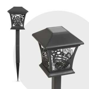 Leszúrható szolár - pillangó - fekete, melegfehér - 9 x 9 x 25 (+9) cm 91440929 