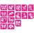 TYTOO 15-Piece Glitter Tattoo Stencil Set for Girls, Butterfly, Pony, Flower Designs
