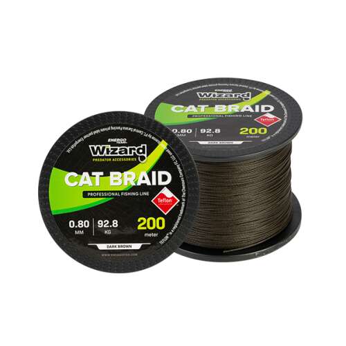 Wizard Cat Braid 0,80mm 200m sötétbarna horgász zsinór - Fonott zsinór