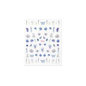 Moyra No. 16 self-adhesive nail stickers with floral and butterfly design - Nail sticker