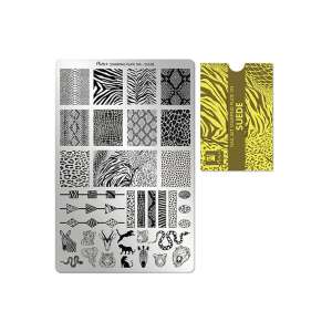 Moyra Körömnyomda Lemez 104 Suede állatmintás dizájnokkal - Moyra