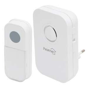 Wireless doorbell set, Home brand, white, with button and receiver - Doorbell, Chime Bell