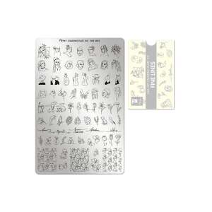 Moyra Körömnyomda Lemez 102 Fine Lines, finom és kecses mintákkal az elegáns és mindennapi körömdíszítésekhez - Moyra