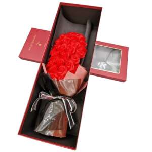 Exclusive ajándék Örökrózsa csokor dobozban - Vörös 91456335 