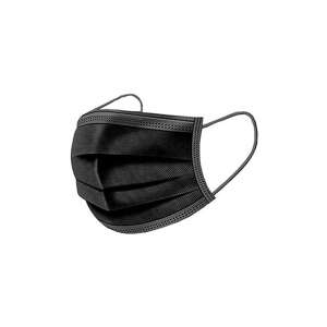 Mască de față de unică folosință neagră, 3 straturi, pachet de 10 - Mască pentru gură