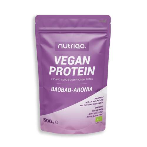 Nutriqa Vegán Protein Baobab-Aronia Bio Szuperélelmiszer Fehérje Por 500g