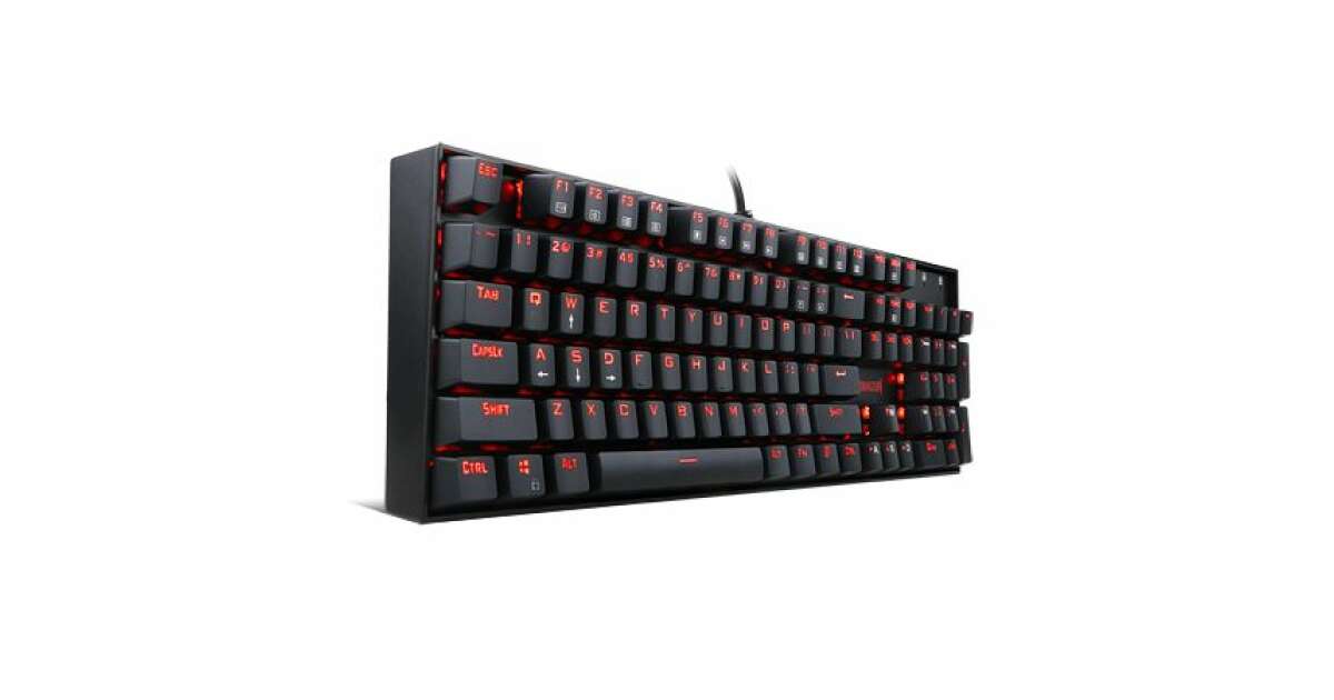 Redragon Mitra Red Backlight Mechanical Keyboard Brown Switches Black ...