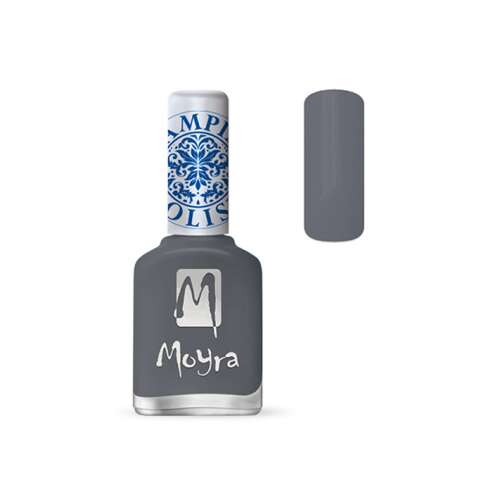 Moyra nyomdalakk, szürke körömlakk, 12ml, SP 23 Grey - Körömdíszítő alapanyag
