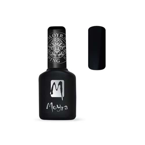 Moyra fóliázó nyomdalakk, fekete, 10ml, FP01