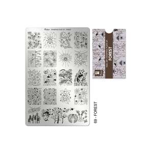 Moyra Nail Art Stamping Plate 69 Forest, featuring over 160 designs for nail art - Nail design