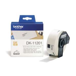 Brother DK-11201 elővágott öntapadós címke 400db/tekercs 29mm x 90mm White DK11201