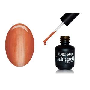 ONE Step Géllakk 5ml #037 Gyöngyház narancsvörös, Leoldható, UV és LED lámpa alatt szárad - Körömápolás