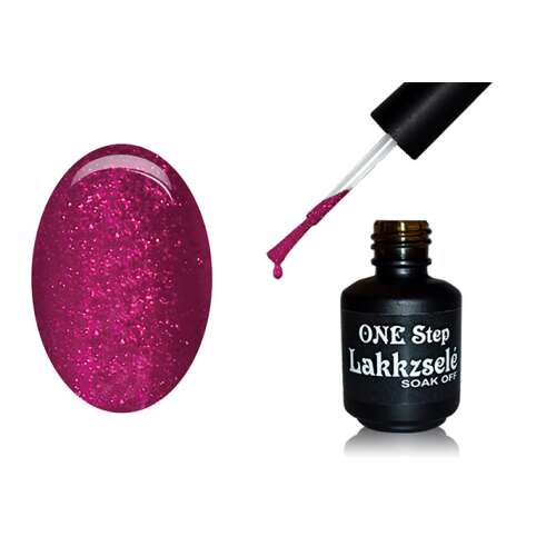 ONE Step Géllakk 5ml #024 Csillámos meggy, Leoldható gél lakk tartós manikűrhöz - One Step