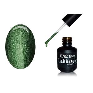 ONE Step Géllakk 5ml #043 Csillámos sötét zöld, Leoldható gél lakk - Körömápolás