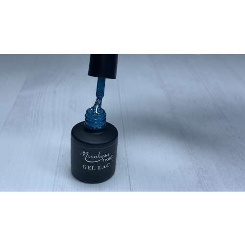 Moonbasa Nails Géllakk #286 Csillámos türkiz 6ml