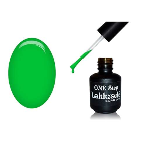 ONE Step Géllakk 5ml #160 Neon zöld, Leoldható gél lakk körmökhöz