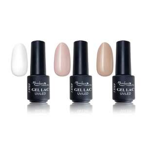 Moonbasa 3 lépéses gél lakk UV/LED Baby Boomer gél lakk szett, 3 szín - Körömápolás