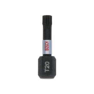Bosch T20 Torx bit, długość 25 mm, sześciokątny trzpień 1/4 cala, Impact Control, do użycia z wiertarkami i wkrętakami - Bithead