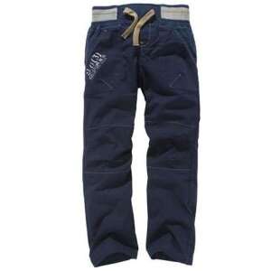 Pantaloni din bumbac de culoare bleumarin pentru băieți, mărimea 2-3 ani (98 cm), cu talie elastică și șnur - Next