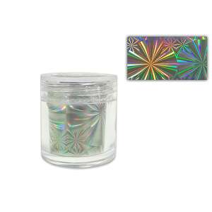 Silver star flake transfer foil for nail art decoration - Nail design