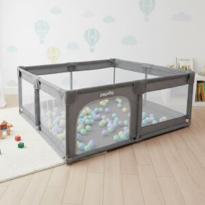 Pepita XL Jumper with zippered sides and plastic balls 150x180cm #grey