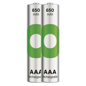 2 pack GP ReCyko AAA rechargeable batteries, 650mAh - Battery
