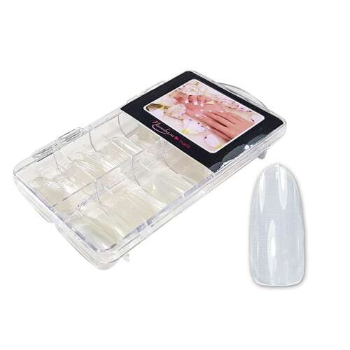 Nail tip box 100db #012-C Kerek tip - átlátszó