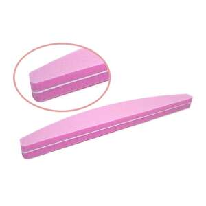 Buffer homokolt, íves (logós) 100/180  Rózsaszín nail buffer - Nail buffer