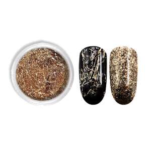 Meďové fóliové vločky na zdobenie nechtov, #304 meď, Pehelyfólia - Fólia na zdobenie nechtov