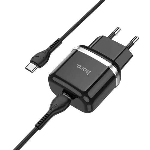 Hoco 20W USB-C gyors töltő USB-C kábellel, fekete