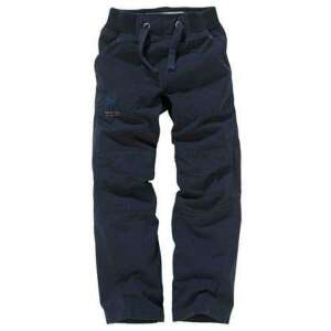 Pantaloni din bumbac de culoare albastru închis pentru băieți, mărimea 2-3 ani (98 cm), cu talie elastică - Next