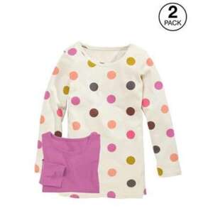 Комплект от 2 тениски с дълъг ръкав за момичета, с точки, бял и лилав, 13 години, 158 cm - Next