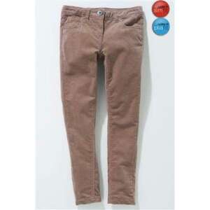 Spodnie z kordy w kolorze mink, dopasowane (skinny fit) dla dziewczynek, rozmiar 3-4 lata (104 cm) - Spodnie dziecięce