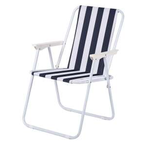 Pepita folding garden chair in blue and white stripes - Garden