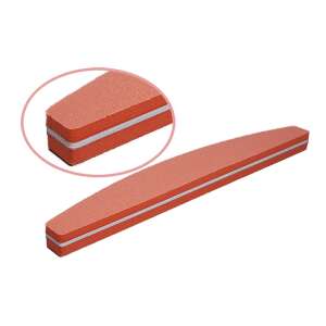 Orange Buffer for nails, 240/360 grit, curved shape, for professional and home use - Nail buffer