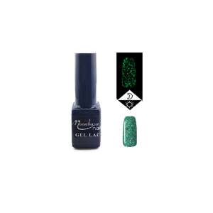 Moonbasa Nail 5ml #637 Zöld csillámos gél lakk, Foszforeszkáló, UV gél lakk - MoonbasaNails