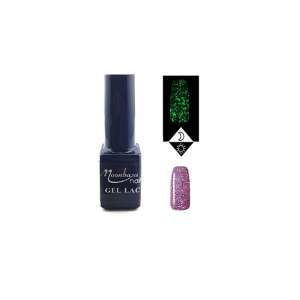 Moonbasa Nails Gél lakk 5ml #635 Csillámos lila Foszforeszkáló gél lakk - MoonbasaNails